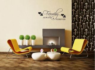   & FOREVER Wall Art Sticker wall quote Mural Decal quote rc 78