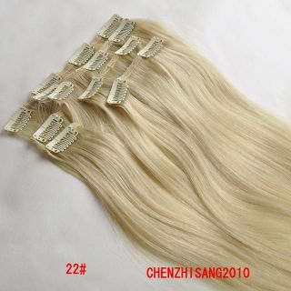 14 30full head clip in real human hair extensions black, brown 