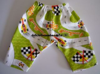 DOLL CLOTHES fits Bitty Baby Boy Twin Race Car Pants CHEAP SHIP