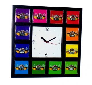 FRIENDS tv Show Central Perk Color Wheel Clock with 12 images