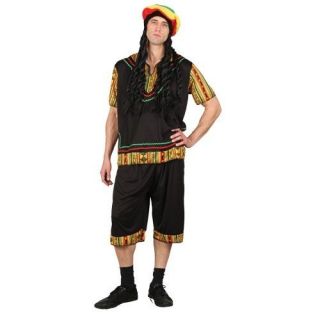   Rasta Guy Jamaican man Reggae Bob Marley New Fancy Dress Costume