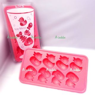   Ice Cube Mold Soft Plastic Tray Jelly Chocolate Maker Duck Pink