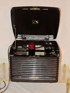   RCA 45 EY 3 Brown Bakelite Portable Record Player Changer Working Fun