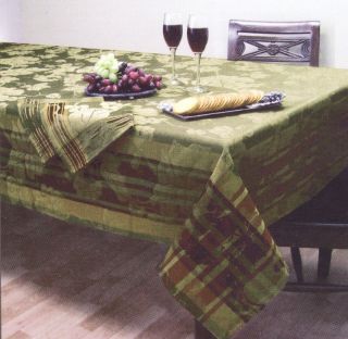   Wine Green Grapes Vines Damask Pattern Fabric Tablecloth Free Ship New