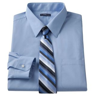   & Barrow Mens Light Blue Dress Shirt Hand Crafted Tie Gift Box Set
