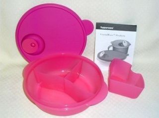Tupperware CRYSTALWAVE PINK Microwave Divided COLD CUP NEW HOT Cool 