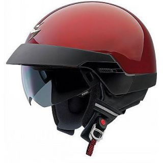   100 EXO100 Motorcycle Half Helmet Wine Burgundy Red Adult Sizes NEW