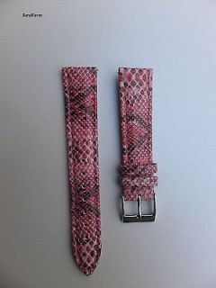 18mm RED BABY PYTHON SNAKE EMBOS WATCH BAND STRAP FITS MICHELE,INVICTA 