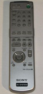Sony A/V Home Theater System Remote Control RM SS300 TESTED and 