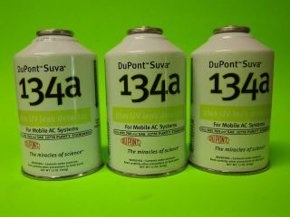   cans Dupont Suva R 134a Freon with UV dye leak detect Refrigerant