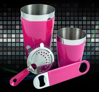 4pc Pink Vinylworks Bar Set Home Catering Equipment