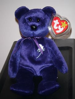   Ty PRINCESS the (Diana) Bear 1997 Beanie Baby ~ Creased Tag ~ RETIRED