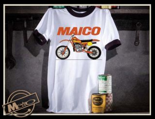 Metro Racing Maico Bike Vintage Motorcycle Mens Ringer T Shirt