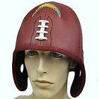  Diego Chargers Reebok Faux Leather Football Shaped Hat Cap Helmet Head