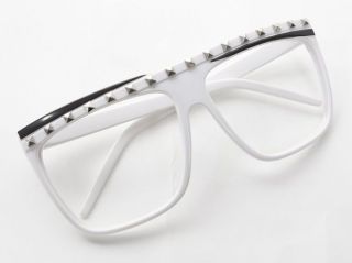 BRAND NEW PARTY Retro ROCK Star Glasses (Frames) WHITE/BLACK   LMFAO