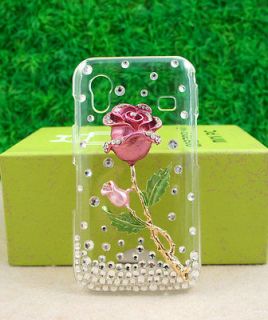 Bling Crystal Diamond Rose Hard Back Case for Samsung Galaxy Ace S5830 