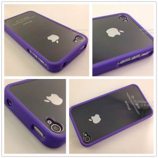 Hot Style Bumper Skin Case With Clear Back Cover For iPhone 4 4G 4S 