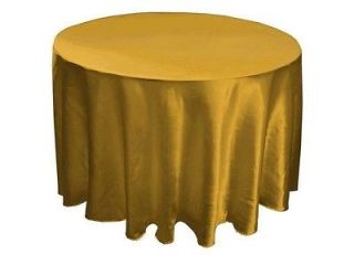 GOLD 108 ROUND SATIN TABLECLOTH wholesale tabletop decoration