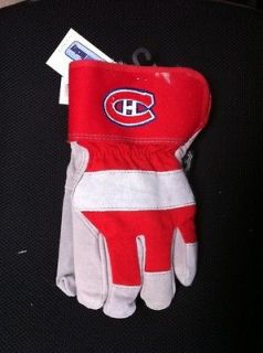 NHL MONTREAL CANADIENS WORK GLOVES hockey sports O/S one size fits 