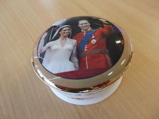 Royal Staffordshire William & Kate Royal Wedding China Trinket Box.