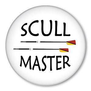 SCULL MASTER sculling pin badge rowing boat oars shell