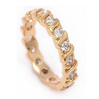 18ct Gold Filled Full Eternity Ring Simulated Diamond