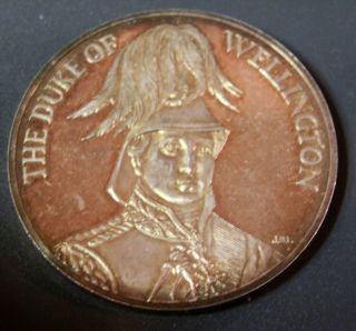 Battle of Waterloo . Duke of Wellington Commemorative 999 Silver Medal
