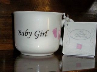 Russ Berrie Lullaby Collection baby Girl Tea Cups Perfect Baby Shower 