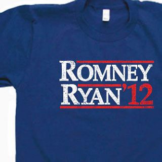 ROMNEY RYAN 12 republican reagan bush new vintage look SCREEN PRINTED 