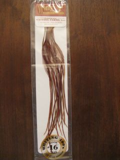 Fly Tying Whiting 100s Saddle Hackle Brown  sz#16