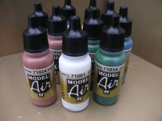 VALLEJO MODEL AIR ACRYLIC AIRBRUSH PAINTS CHOOSE ANY 10