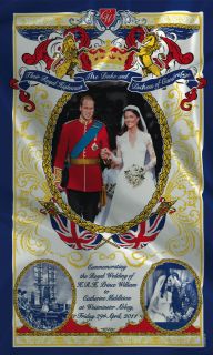 Royal Wedding 2011 Souvenir Tea Towel William & Kate