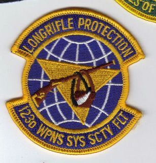 PATCH USAF 123RD WEAPONS SYS SCTY FLT KENTUCKY AIR GUARD LONGRIFLE 
