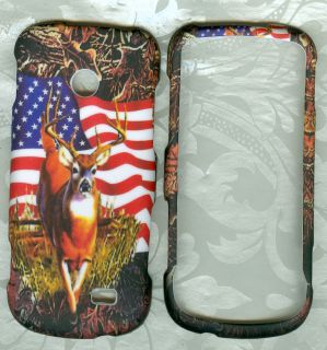   deer Rubberized Hard Case Cover Samsung T528g Straight Talk Accessory
