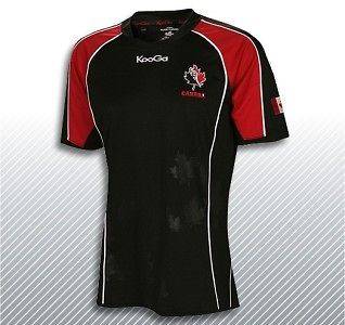 KOOGA RUGBY CANADA OFFICIAL AWAY BLACK JERSEY TIGHT FIT Sizes M 5XL