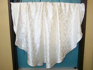 Ivory Jacquard Damask Table Cover Kitchen Dining Round 57  Tablecloth