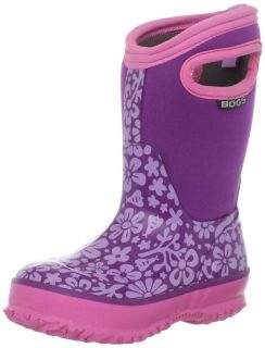 Bogs Girls Classic Sprout Handle Grape Waterproof Boot 71192
