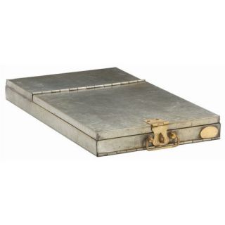 Galvanized/Ant​iqued Brass French Safety Deposit Box