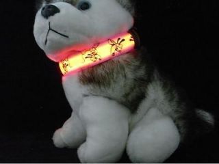 LED Pet Dog cat Safety Collar Flashing Light Pluto cartoon style S