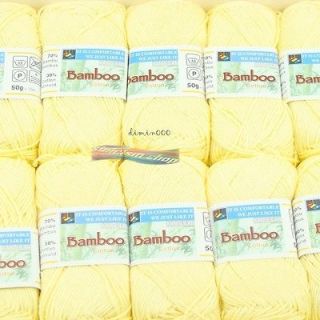 10 balls Sweater soft worsted bamboo cotton knitting yarn 525 light 