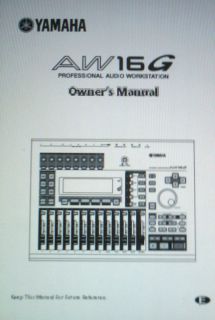 YAMAHA AW16G PRO AUD WSTATION OWNERS MANUAL BOUND ENG