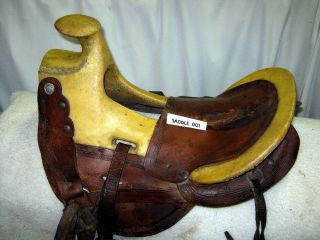 Antique 1870s Era Exposed RAWHIDE SADDLE Complete & Very Rare MAKE AN 