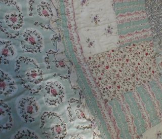 Armoire MARGOT sage green rose chic TWIN QUILT Last One   retired 