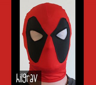 NEW Deadpool Halloween Mask Hood Costume Four Way Stretch One Size 
