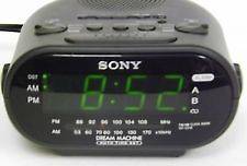 Sony Dream Machine Dual Alarm Clock AM/FM Radio Battery Backup, Black 