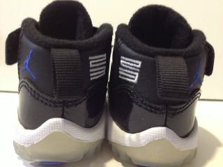 Nike Air Jordan XI 11 Retro SPACE JAM BLACK BLUE baby infants sizes 2 