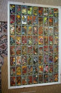 1995 Spawn Cards 4 Uncut Sheets all Signed By Todd McFarlane