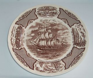 Alfred Meakin Staffordshire England 10 1/2 Dinner Plate Brown Pattern