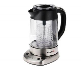BREVILLE PURATEA STAINLESS STEEL KETTLE + TEA MAKER WITH INTEGRATED 
