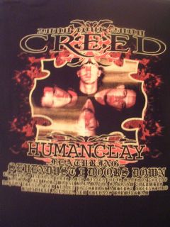 2000 CREED FLORIDA HARD ROCK BAND TOUR SHIRT HUMANCLAY SEVENDUST 3 